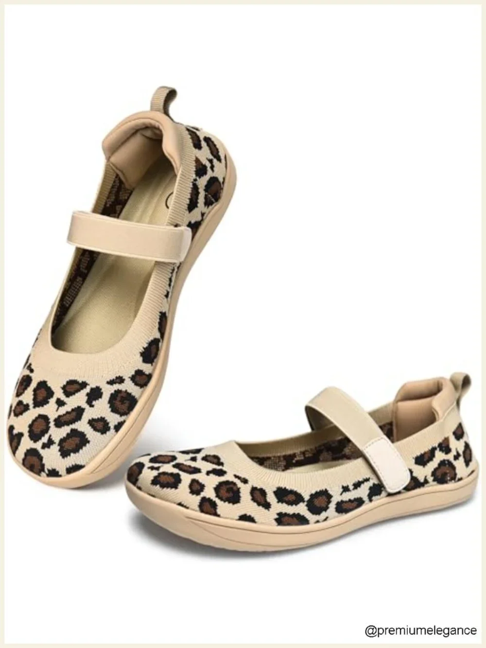 Wide Toe Box Barefoot Ballet Flats Women Slip-On Knit Mary Jane Shoes